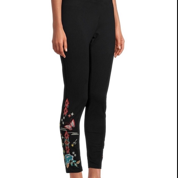 New Johnny Was Cara Embroidered Leggings - Picture 1 of 7